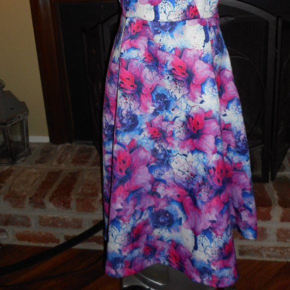 NWOT Lindy Bop Retro Spring Easter Watercolor dress, 6 US - Picture 4 of 12